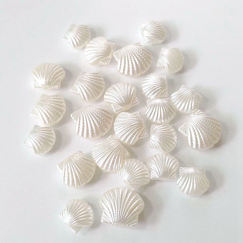 Pearl Perforated Beige Shell Shape Bracelet Spacer Handmade Accessories Beaded