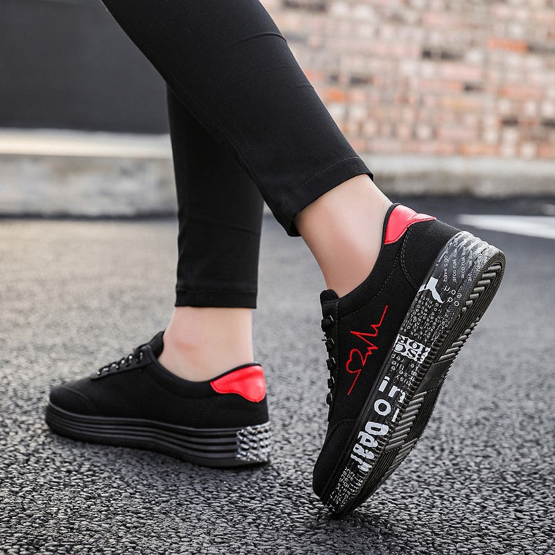 Sports casual shoes wild flat red shoes