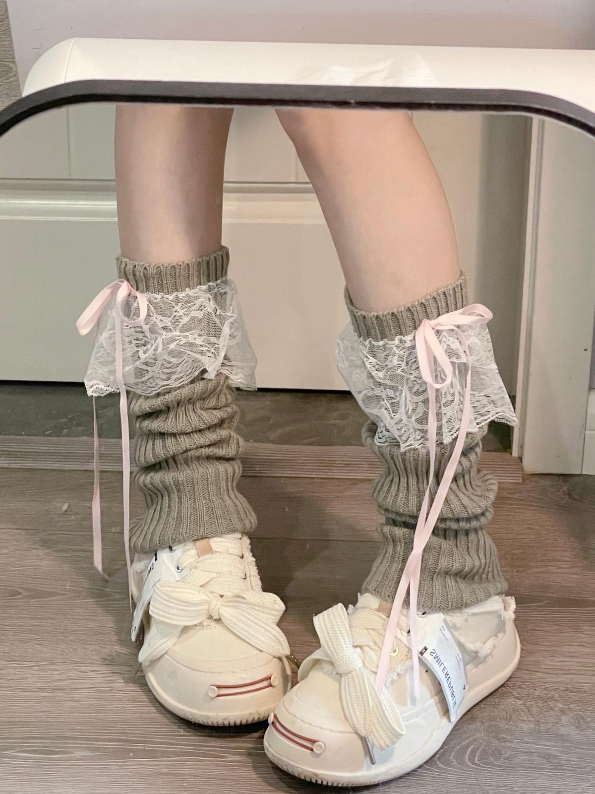 Lace Bunching Socks Girl Hot Girl Leg Warmer College Style