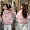 Puff Loose Casual Rhombus Coat Elegant Cotton-padded Jacket