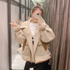 Simple Stitching Zipper Jacket Women