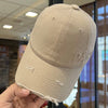 Washed Denim With Hole Baseball Cap Female Peaked Cap
