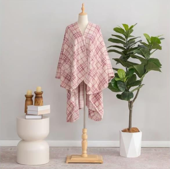 Plaid Scarf Women's Warm Striped Shawl