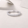Ice Ballet - A Wedding Ring Set With Top-quality Moissanite S925 Silver And Platinum-plated Diamond. The Ring Can Be Inspected With A Diamond Pen