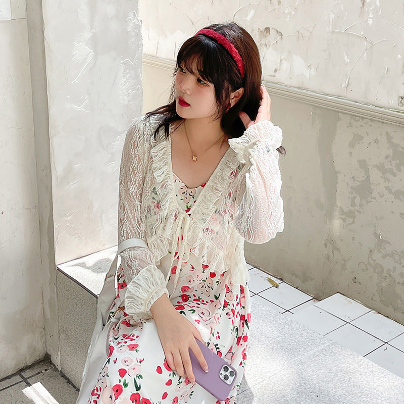 Women's Temperament Knee-length Floral Dresses