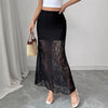 New Lace High Waist Flattering Sheath Slimming Dress Fall Winter Skirt