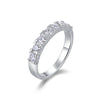Lucky - A Wedding Ring Set With 0.1-carat Top-quality Moissanite S925 Silver And Platinum-plated Diamond Can Be Tested With A Diamond Pen
