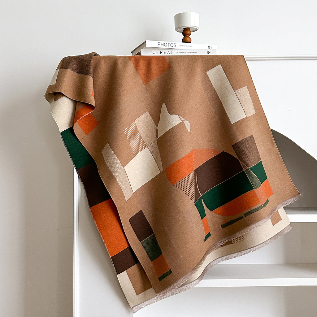 High-grade Elegant Shawl European And American Scarf Cashmere-like