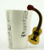 Creative Music Violin Style Guitar Ceramic Mug Coffee Tea Milk Stave Cups With Handle Coffee Mug Novelty Gifts