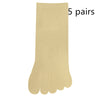 Women's Solid Color Simple Short Thin Five Toe Socks