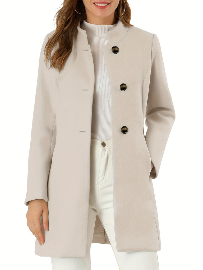Women's Coat Fashion Casual Solid Color Autumn And Winter