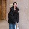 Loose Thick Drawstring Warm Coat Tide