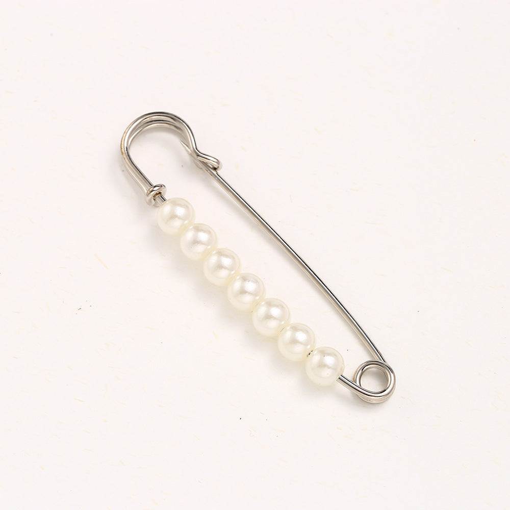 Cross-border Pearl Waist Of Trousers Pin Fixed Clothes Skirt Brooch Belt Buckle
