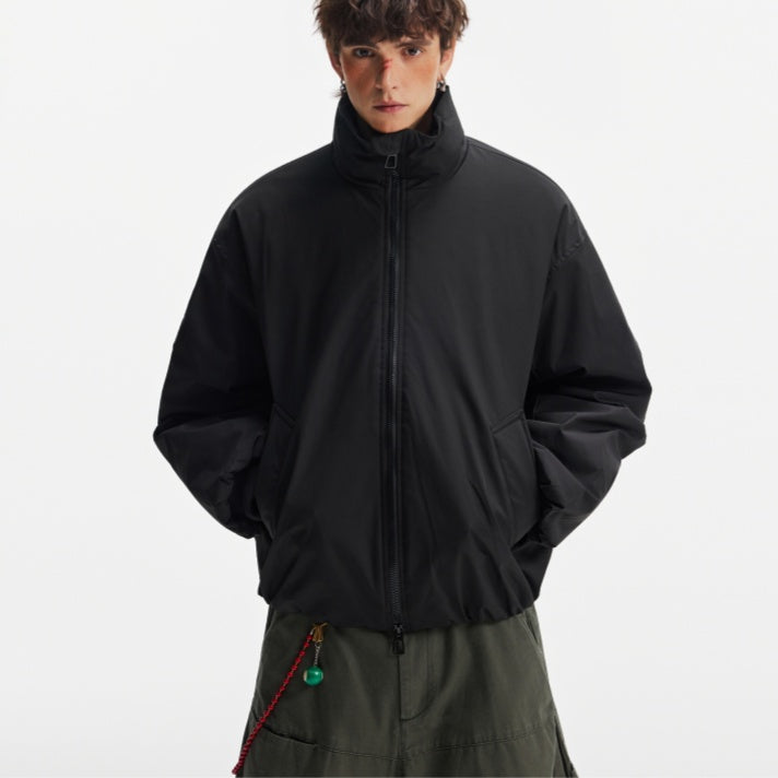 Stand Collar Cotton-padded Jacket Winter American Retro Warm Coat