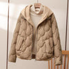 Women's Short Hooded Down Jacket, Two-piece Loose-fitting, Fashionable, Thickened Cotton-padded Jacket
