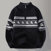 Men's Knitted Sweater Autumn Fashion Stand-Up Collar Pullover