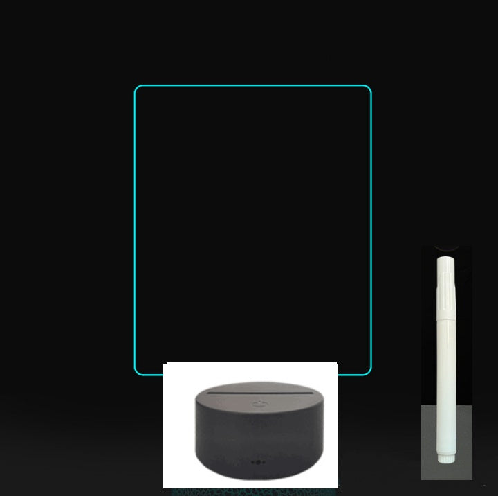 لوحة أكريليك ثلاثية الأبعاد مع إضاءة LED للوحة رسائل بخط اليد