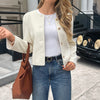 Solid Color Cardigan Long Sleeve Shirt Jacket Women