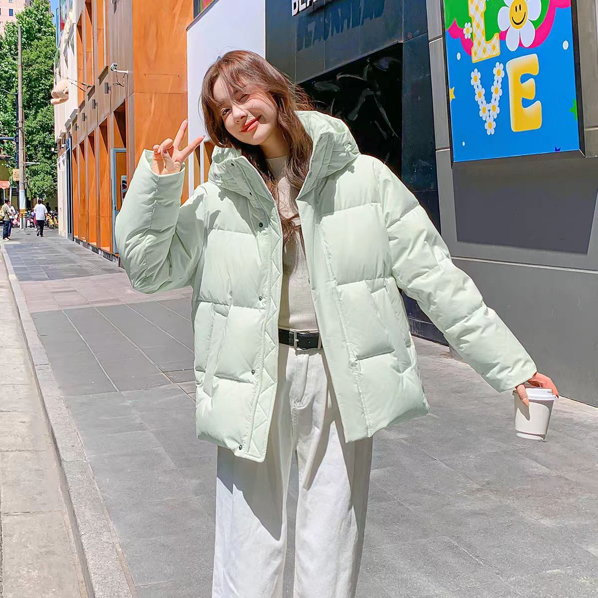 Fashion Thick Loose-fitting Hoodie Small Women's Coat