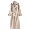 British-style Double-breasted Long Wool Coat For Women
