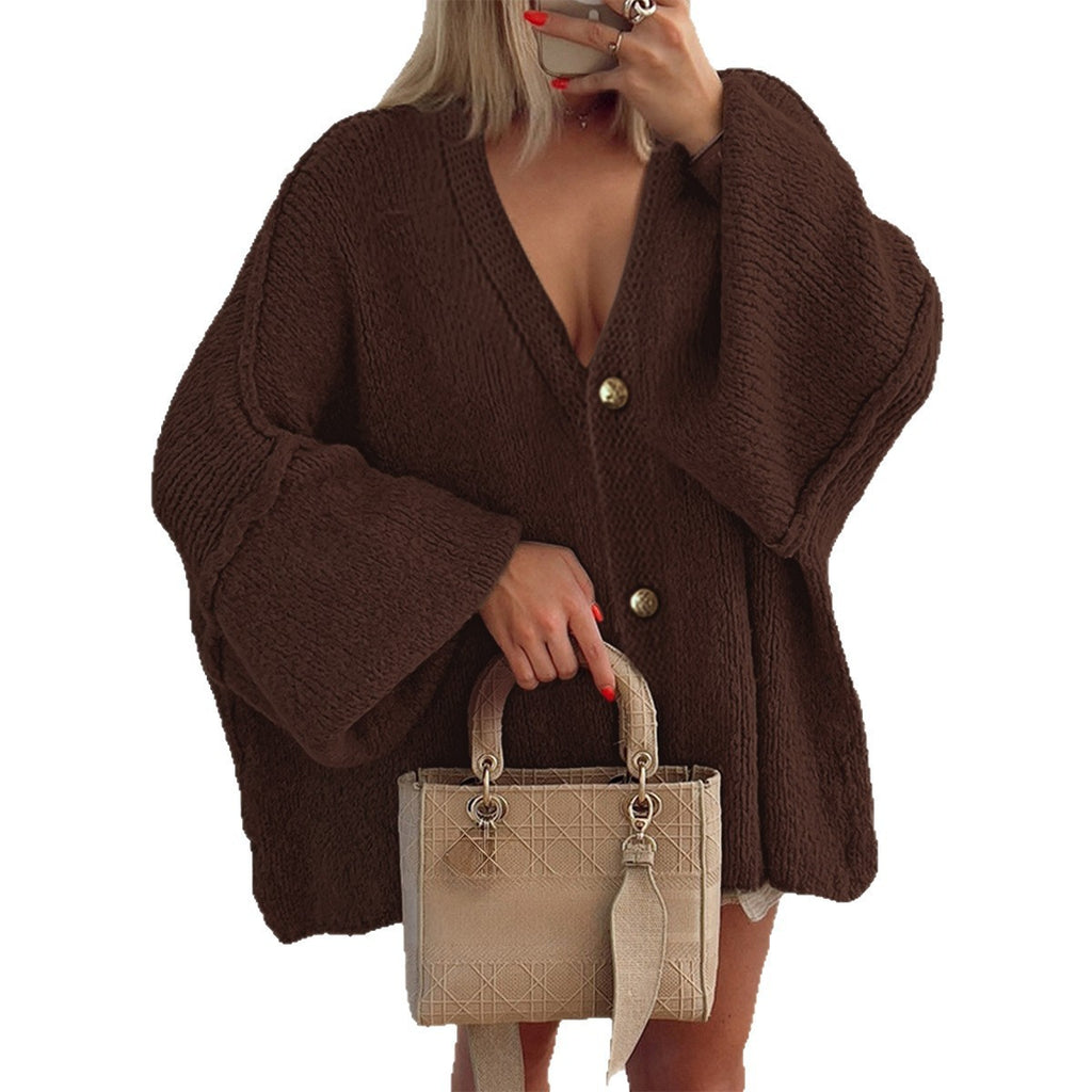 Casual Vacation Button Long Sleeve Shirt Sweater Women's Clothing