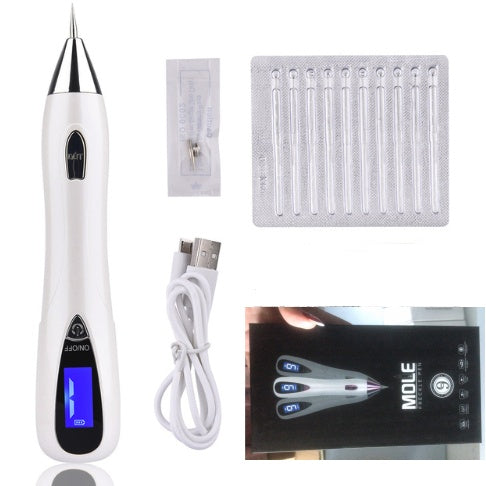 Small White Point Pen Tool Skin Care Laser Mole Tattoo Freckle Removal Pen LCD Sweep Spot Mole Removing