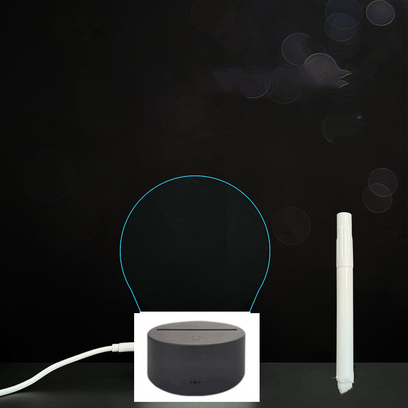 لوحة أكريليك ثلاثية الأبعاد مع إضاءة LED للوحة رسائل بخط اليد