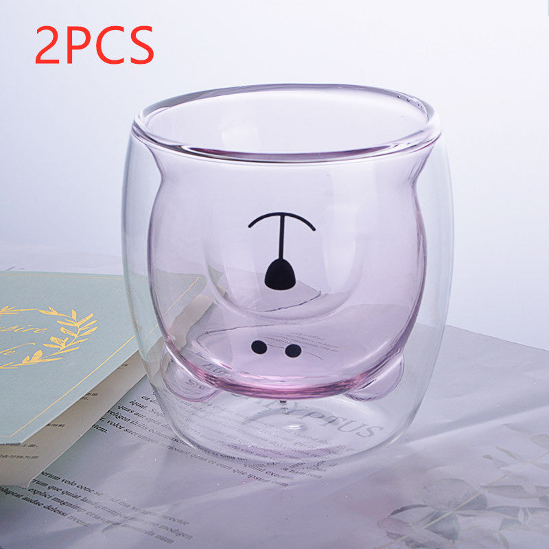 3D Double Layer Lovely Panda Cup Skull Wine Cup