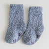 Warm Breathable Coral Fleece Children's Socks Candy Color Home Boy Girls Mid-calf Length Room Socks