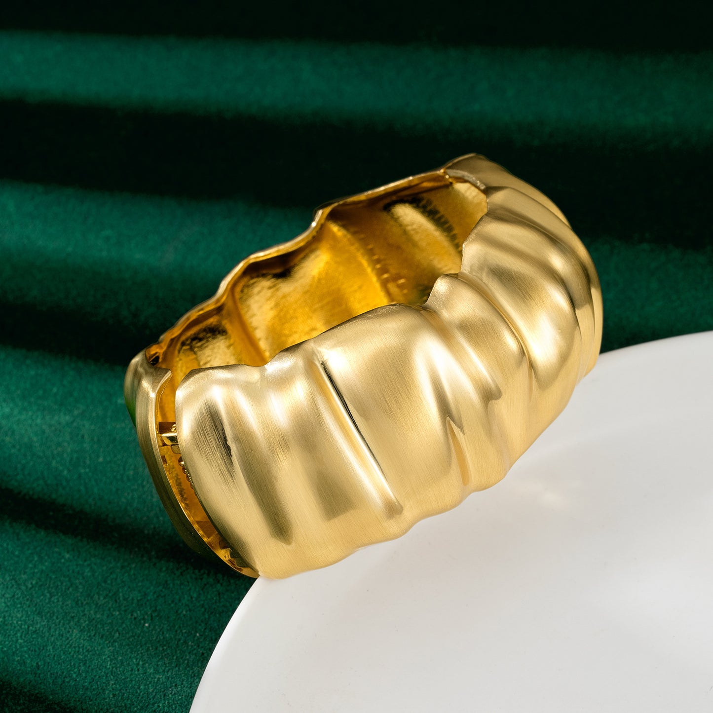 Irregular Open Wide Bracelet Female Exaggerated Twin