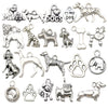 1 Antique Silver Alloy Animal Dog Series Pendant