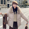 Korean Style Loose Lapels Sense Puffer Jacket Coat