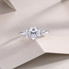 Brilliant Light And Shadow - A Wedding Ring Set With 2-carat Top-quality Moissanite S925 Silver And Platinum-plated Diamond Can Be Inspected With A Diamond Pen