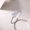 Love Words - A Wedding Ring Set With Top-quality Heart-shaped Moissanite S925 In Silver And Platinum-plated. The Ring Can Be Tested With A Diamond Pen