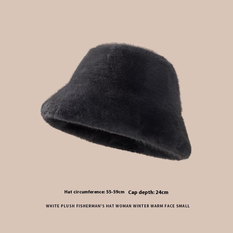 قبعة دلو مبطنة بالفرو للأطفال