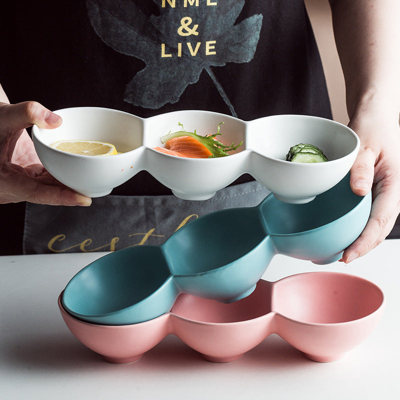 Special-shaped Ceramic Household Dessert Fruit Salad Bowl