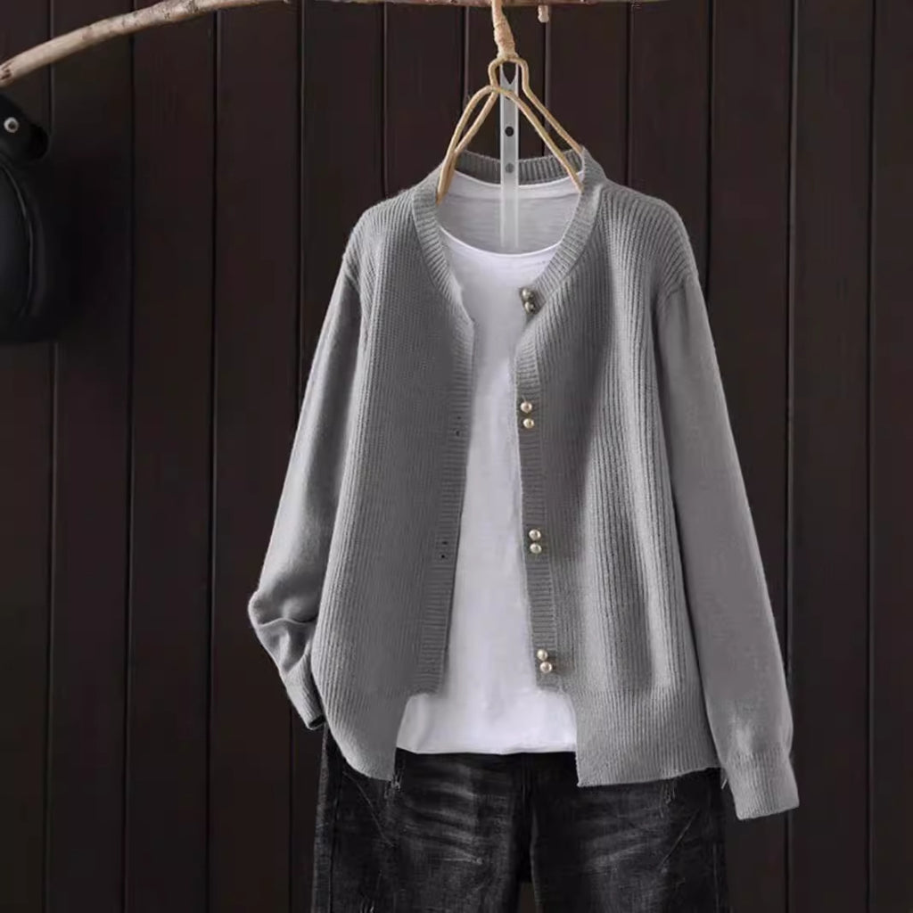 Women's Knitted Cardigan Classic Style Autumn New Loose Slimming And All-matching Soft Glutinous