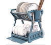 Kitchen Household Double-layer Dishes And Plastic Draining Multifunctional Floor Rack