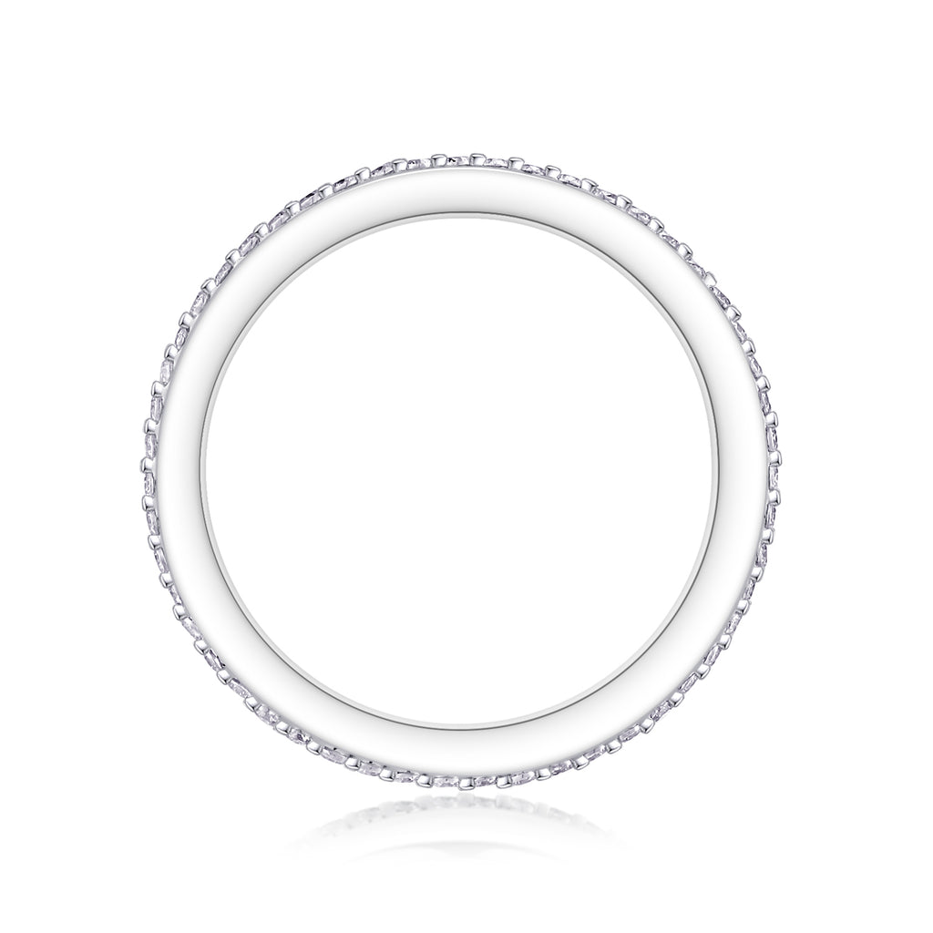 Note - A Wedding Ring Set With Top-quality Square Moissanite S925 In Silver And Platinum-plated. The Ring Can Be Inspected With A Diamond Pen