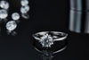 Dance Of Wind And Snow - A Wedding Ring Set With 1-carat Top-quality Moissanite S925 Silver And Platinum-plated Diamond. The Ring Can Be Inspected With A Diamond Pen