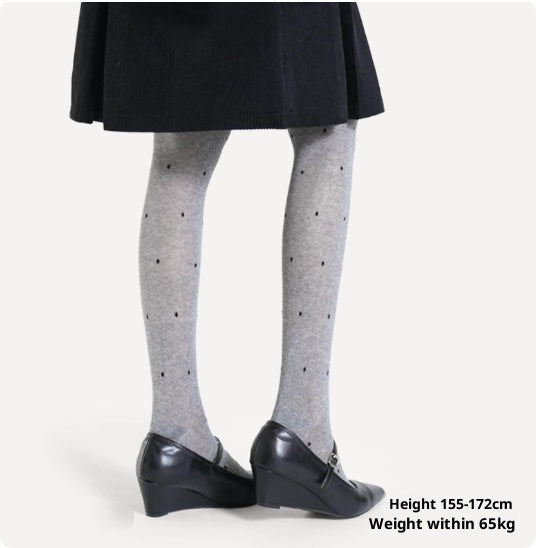 Japanese Style Sweet White Polka Dot Sheer Pantyhose