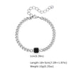 Stainless Steel Acrylic Six-sided Chain Bracelet