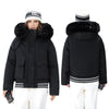 Russian Stitching Jacket Female Thicken Big Fur Collar Cotton Coat Jacket