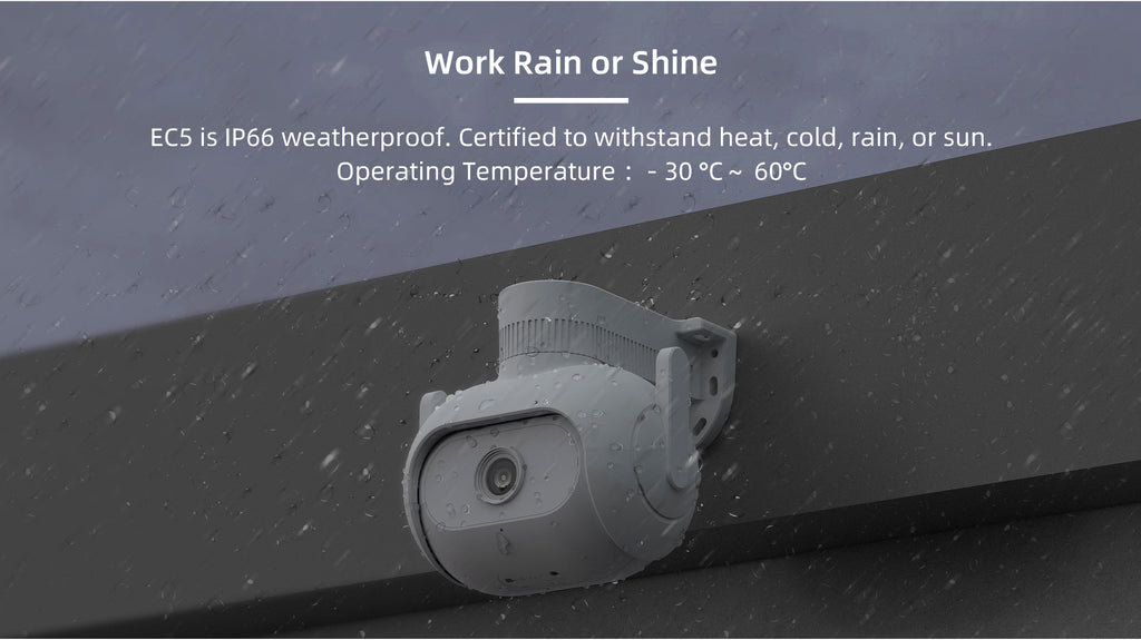 نظام أمان ذكي لاسلكي IMILAB - EC5 مزود بكاميرا عرض IP لاسلكية وجهاز مراقبة فيديو خارجي وتطبيق Mihome ودقة 2Kc 