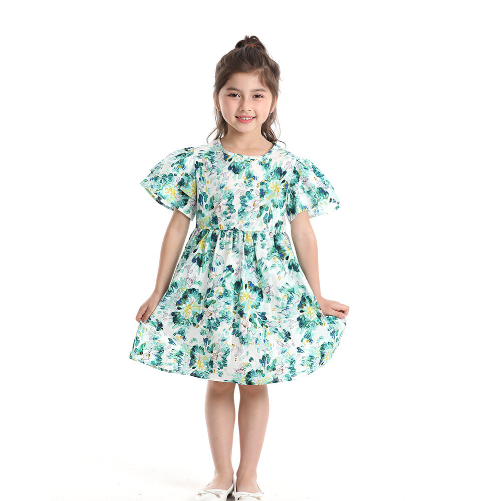 Boys' Shirt Printed Short-sleeved Breathable Children's Shirt Cute Baby Boys' Clothing