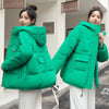 Candy Color Cotton Clothing Women's Short Baggy Coat