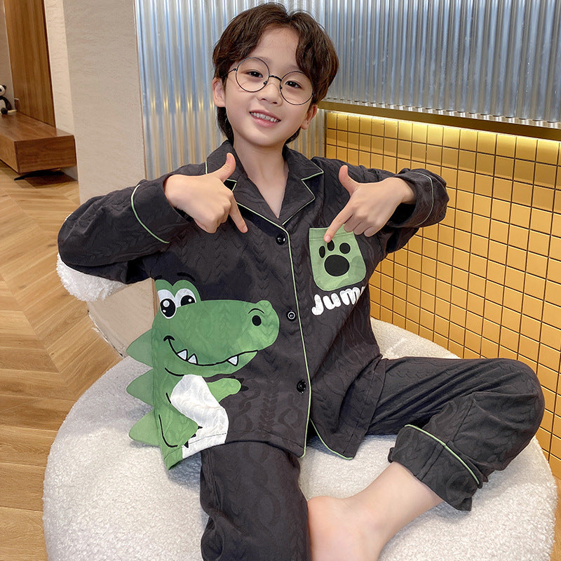 Boys' Cotton Long Sleeve Thin Homewear
