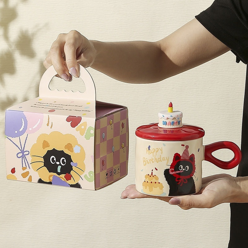 Gift Box With Hand Gift Birthday Gift Breakfast Cup