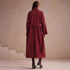 Women's Double-breasted Long Wool Coat With Suit Collar