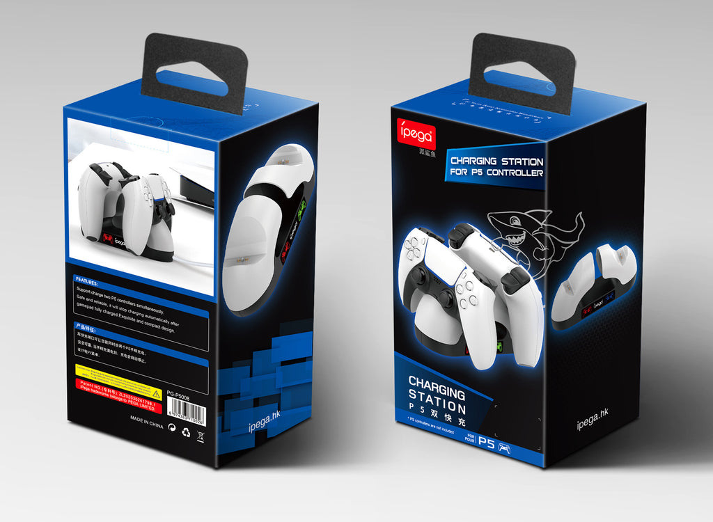 شاحن وحدة تحكم ألعاب PS5 من نوع التلامس، مقعد مزدوج